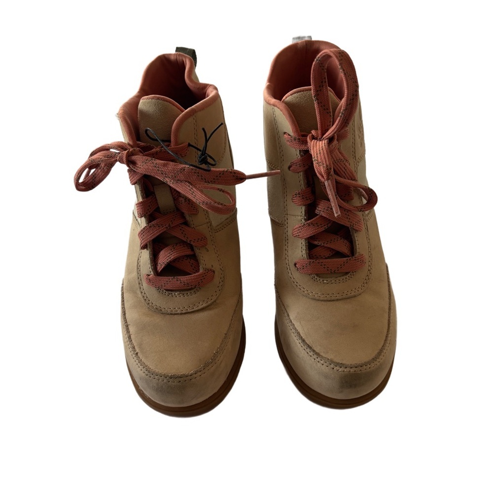 SOREL Women’s Evie Sports Wedge Waterproof Boots Sand/Pink‎ Size 6